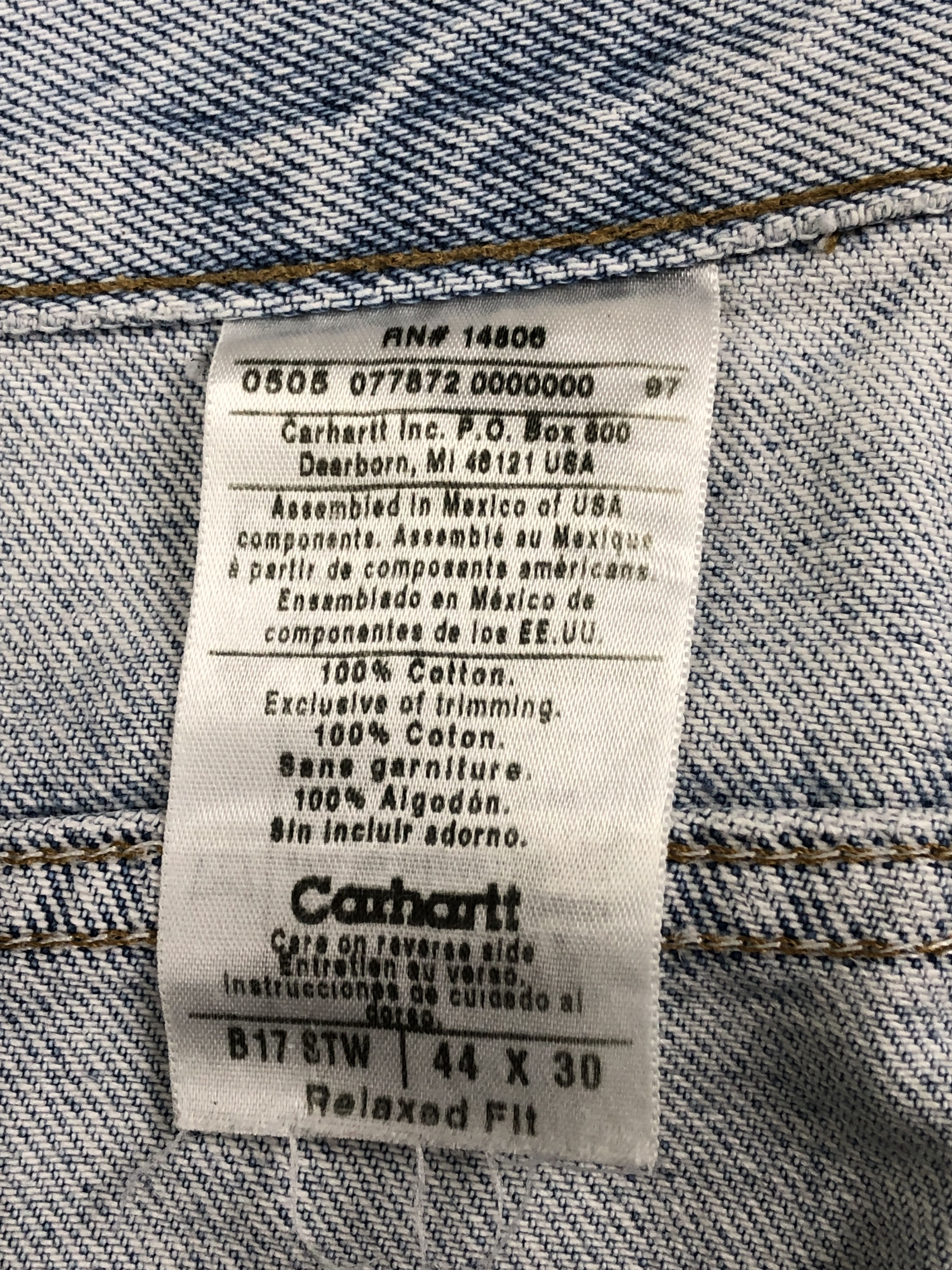 Carhartt Vintage Carhatt Light Washed Jeans DP2543 Size US 41 - 6 Thumbnail