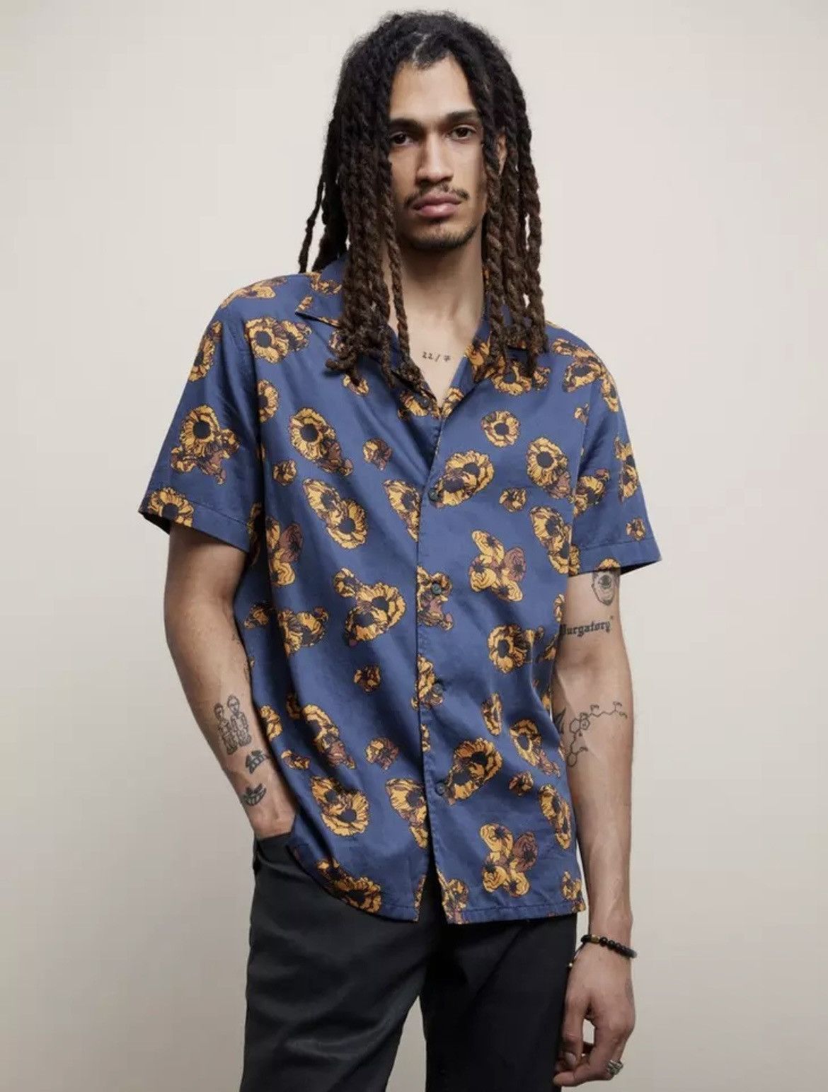 John Varvatos Floral Danny Camp button up Shirt Size US L / EU 52-54 / 3 - 2 Thumbnail
