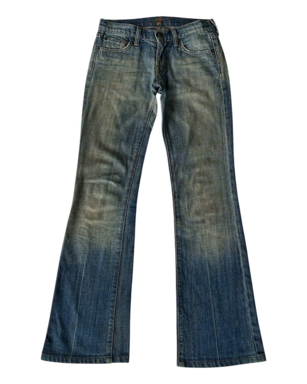 7 For All Mankind × Japanese Brand Flare Jeans Rusty Bootcut 7 For All Mankind Distress Denim Size 27" / US 4 / IT 40 - 7 Thumbnail