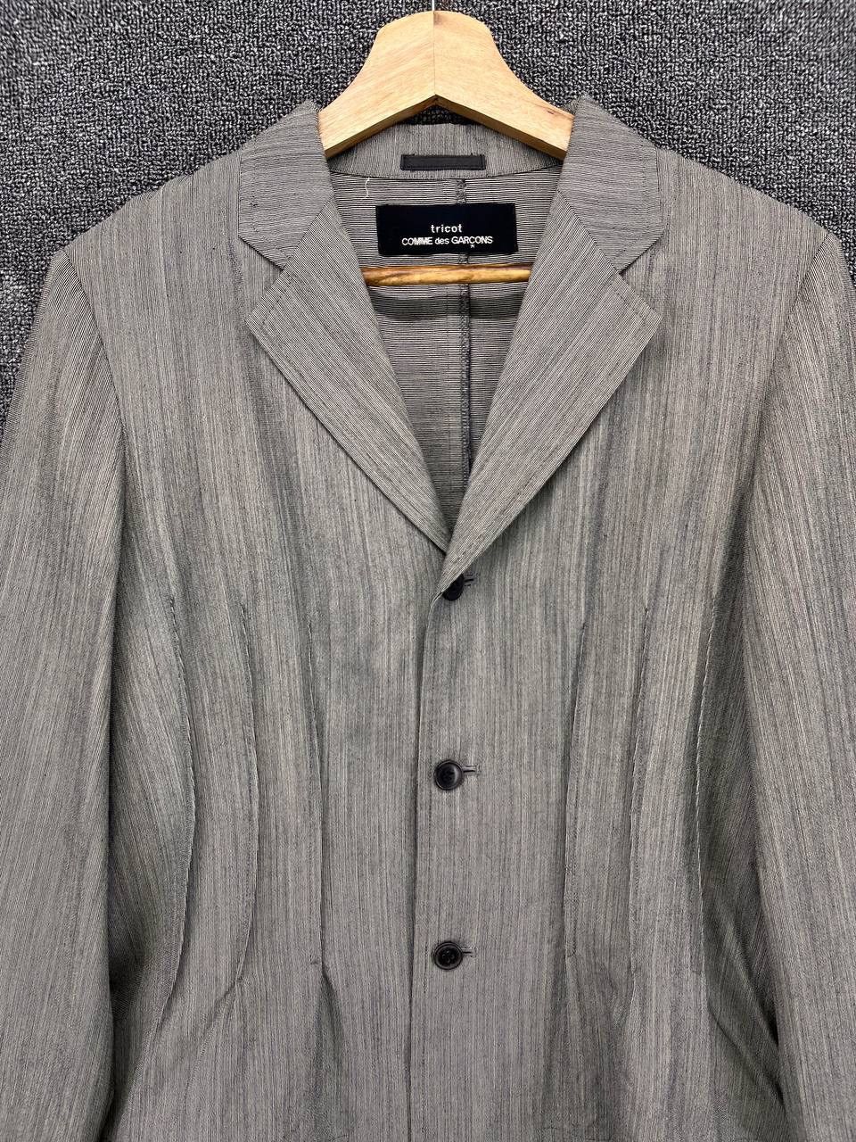Comme des Garcons × Vintage Vintage 90s Comme Des Garcon Tricot Wool Blazer Coat Jacket Size M / US 6-8 / IT 42-44 - 6 Thumbnail