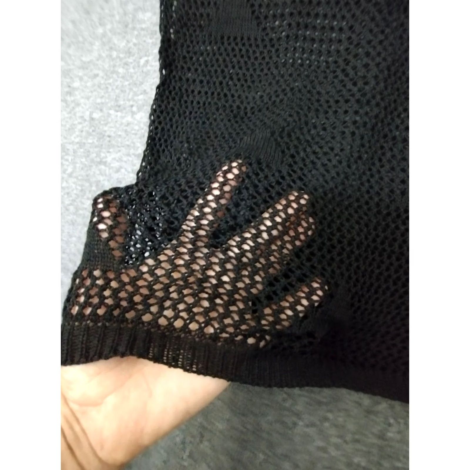 Vintage Codigo Women's Crochet Dress Long Knit Black S Sleeveless V-Neck Casual Bodycon Slim Size S / US 4 / IT 40 - 6 Thumbnail