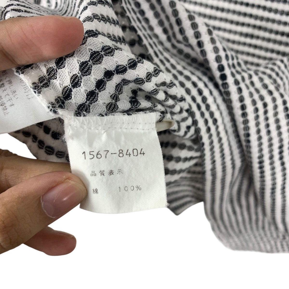 Other RAIKA STYLE Design Black White Micro Stripe Polo Tee Shirt Size US M / EU 48-50 / 2 - 11 Thumbnail