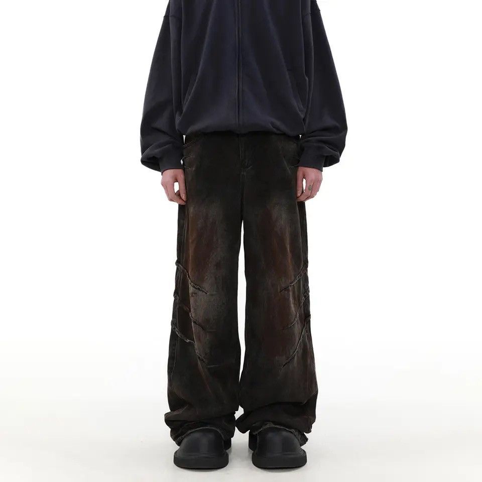 Japanese Brand × Vintage Streetwear Washed Gradient Wide Leg Jeans Design Trousers Size US 32 / EU 48 - 3 Thumbnail