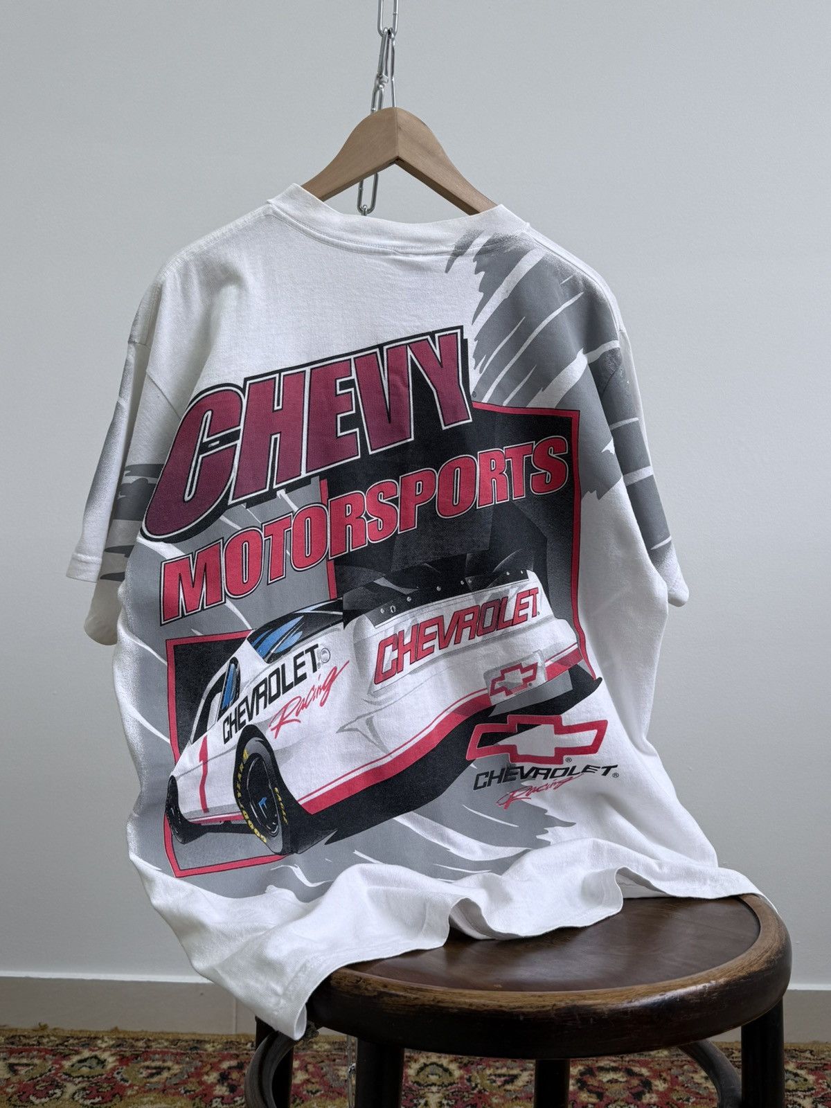 NASCAR Vintage Chevy Motorsports Racing All Over Print T-Shirt Size US XL / EU 56 / 4 - 2 Thumbnail