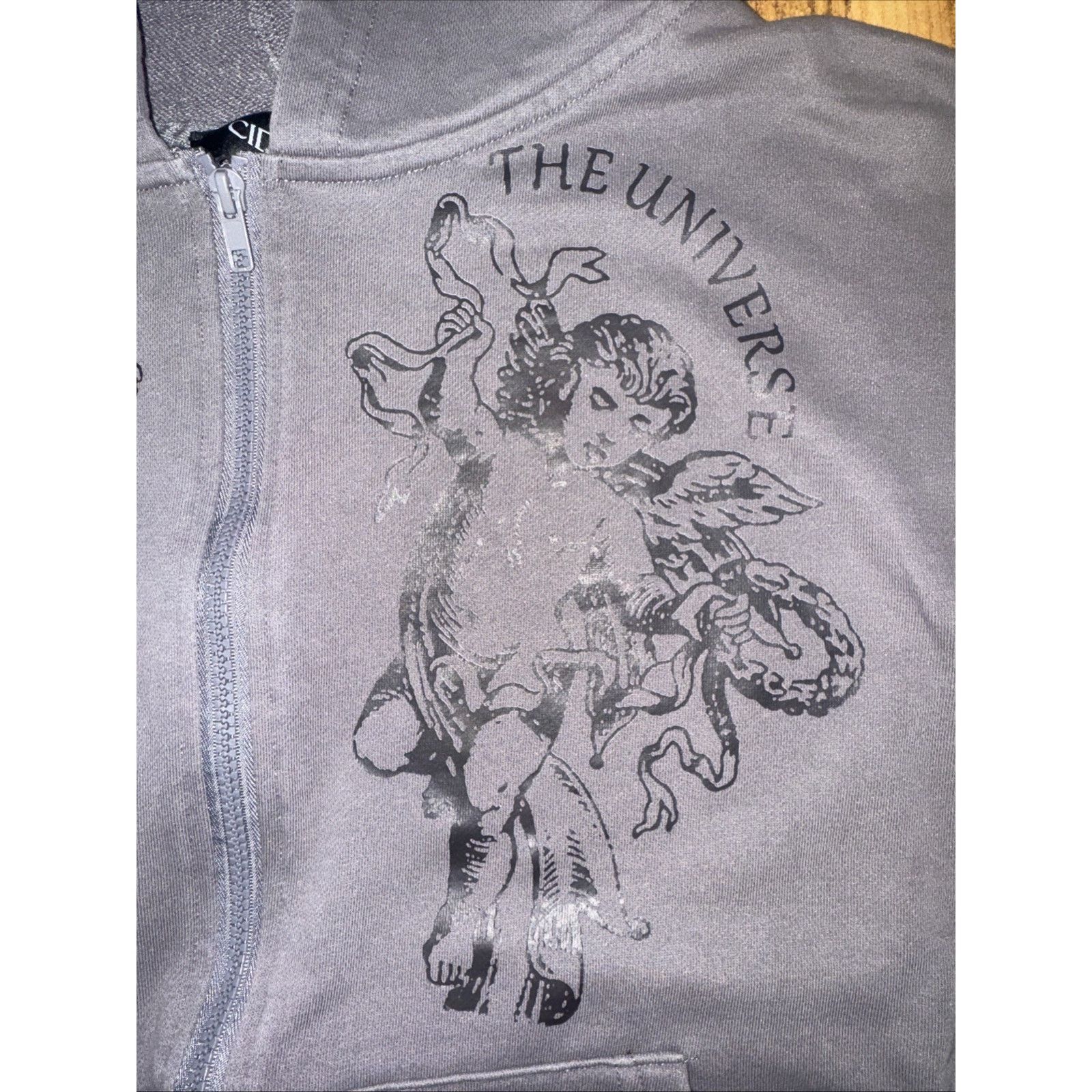Cider Cider Cropped Full Zip Hoodie Gray Small Y2K 24x21 Size M / US 6-8 / IT 42-44 - 3 Thumbnail