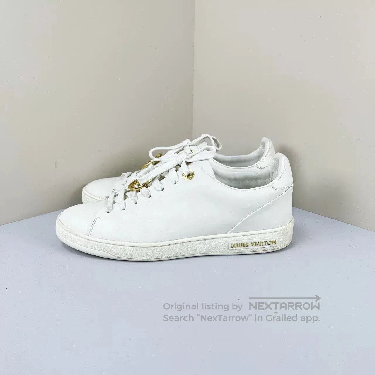 Louis Vuitton Louis Vuitton Metal Logo White Sneakers. Size US 5.5 / IT 35.5 - 2 Thumbnail