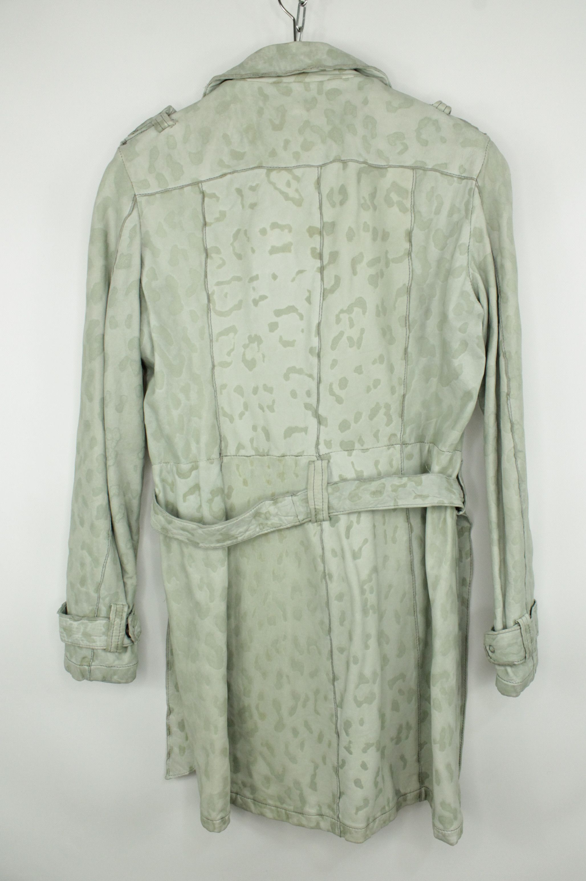 Giorgio Brato Giorgio Brato Leopard Print Leather Belted Trench Coat Size M / US 6-8 / IT 42-44 - 6 Thumbnail