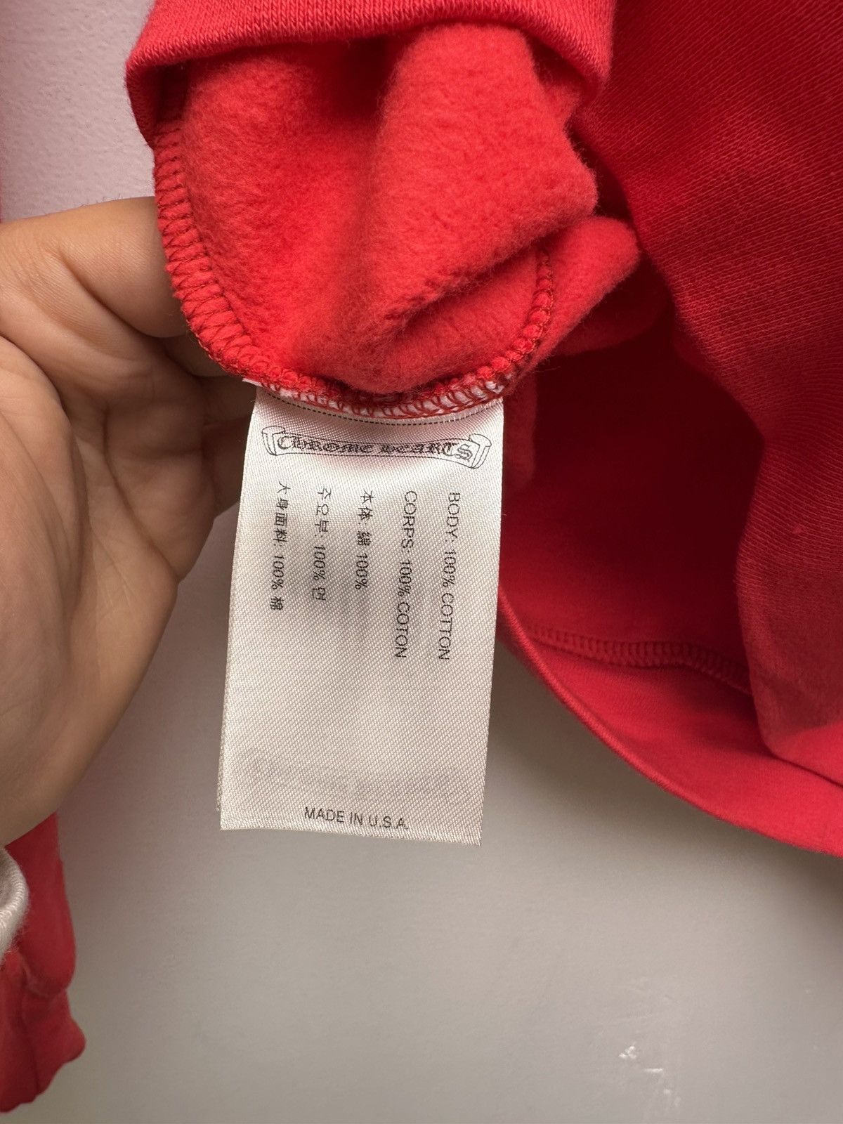 Chrome Hearts Chrome Hearts White Logo Red Hoodie Size US S / EU 44-46 / 1 - 3 Thumbnail