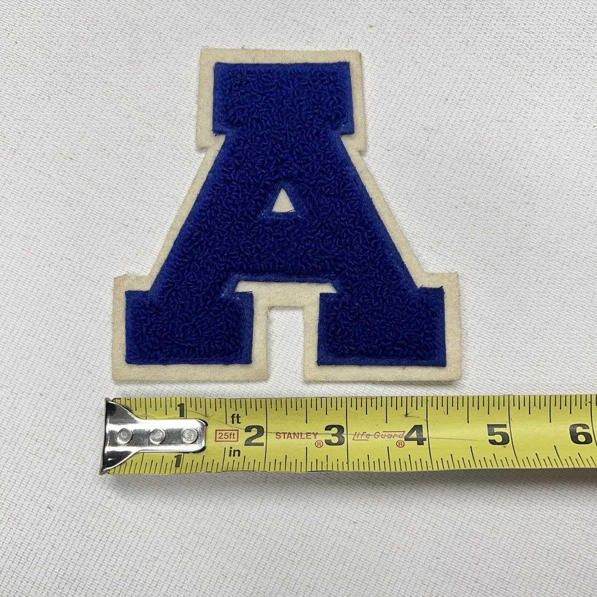 Vintage Letterman Varsity Patch Letter A Blue Chenille Felt Sports Size ONE SIZE - 9 Thumbnail