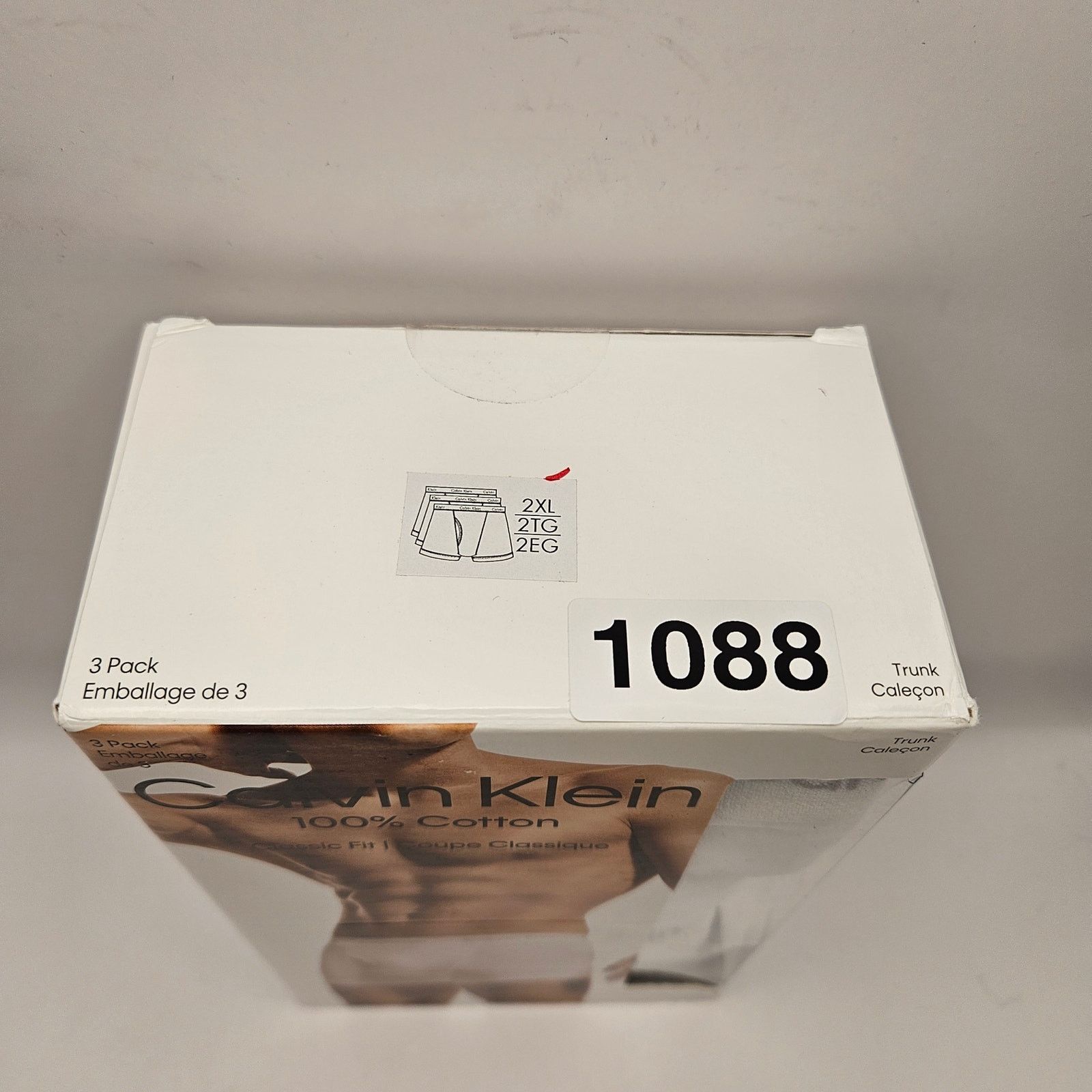 Calvin Klein CALVIN KLEIN MEN'S XXL 3 PACK CLASSIC FIT BOXER TRUNK WHITE Size US 44 / EU 60 - 2 Thumbnail