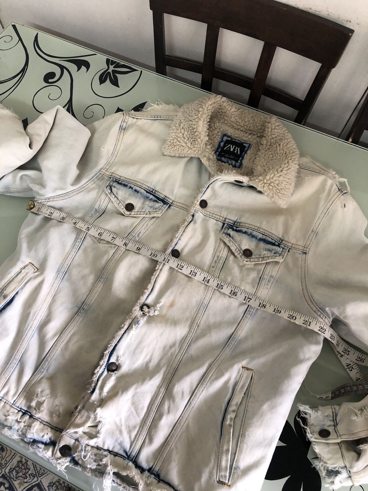 Zara 🔥Zara Distressed Punk Denim Sherpa Jacket If Six Was Nine Size US L / EU 52-54 / 3 - 20 Thumbnail