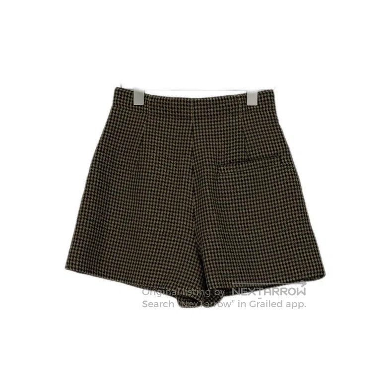 Dior Dior Coffee-coloured small square wool tweed shorts Size 24" / US 00 / IT 34 - 2 Thumbnail