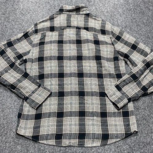 Levi's Levis Shirt Mens Large Plaid Western Pearl Snap Button Long Sleeve Gray Black Size US L / EU 52-54 / 3 - 4 Thumbnail