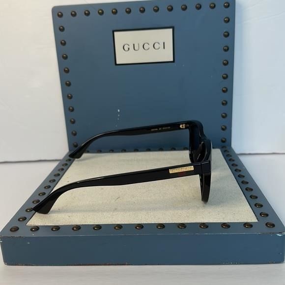 Gucci New - GUCCI Grey Rectangular Men's Sunglasses GG0746S 001 5 Size ONE SIZE - 13 Thumbnail