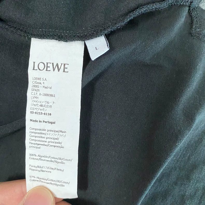 Loewe LOEWE Solid color round neck pullover loose T-shirt Size L / US 10 / IT 46 - 3 Thumbnail