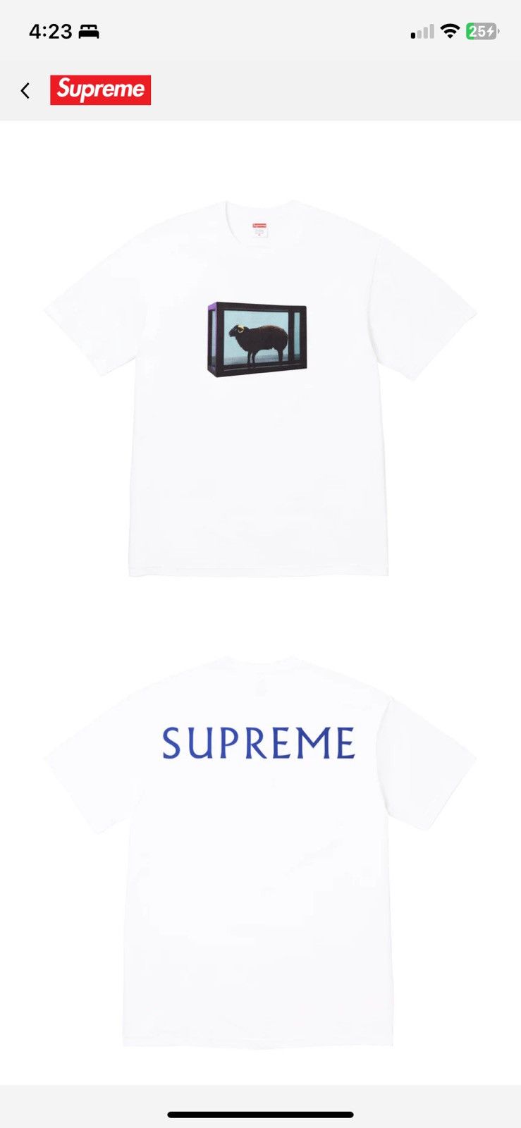 Damien Hirst × Supreme Supreme / Damien Hirst Black Sheep Tee “White” Size US XL / EU 56 / 4 - 2 Thumbnail
