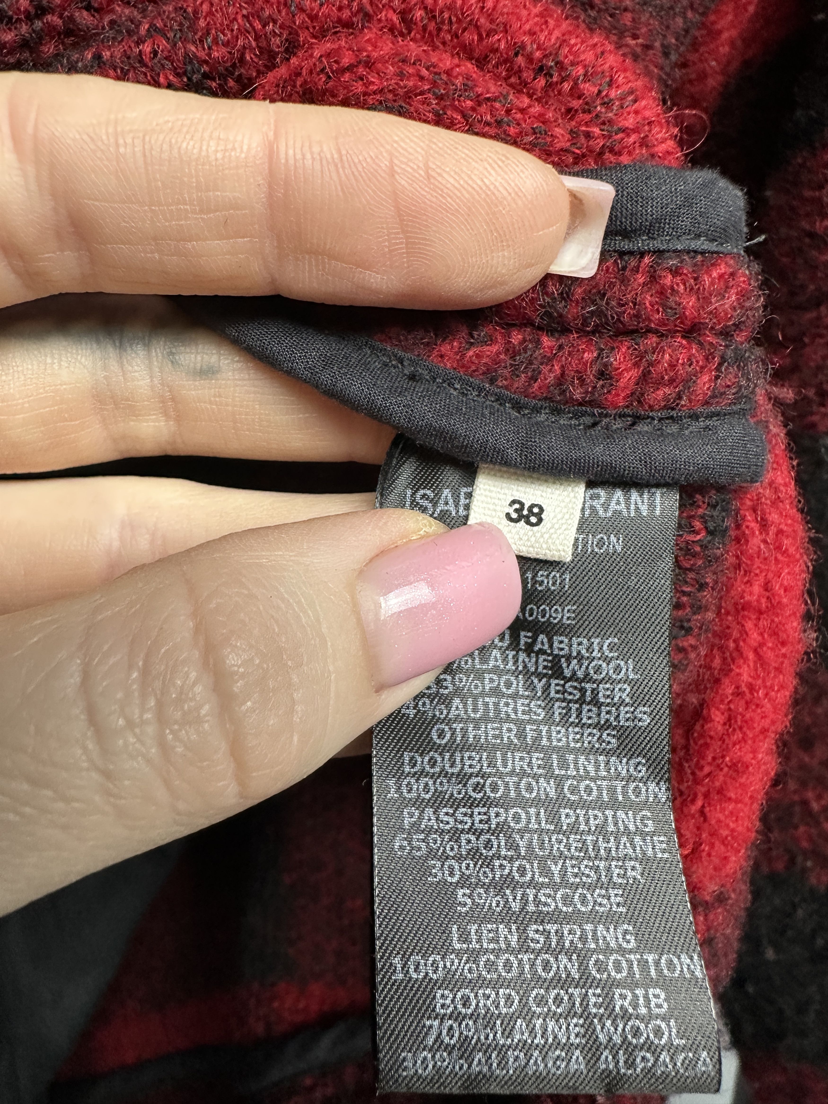 Isabel Marant Etoile Isabel Marant Etoile Buffalo Plaid Sherpa Wool Jacket Size S / US 4 / IT 40 - 5 Thumbnail