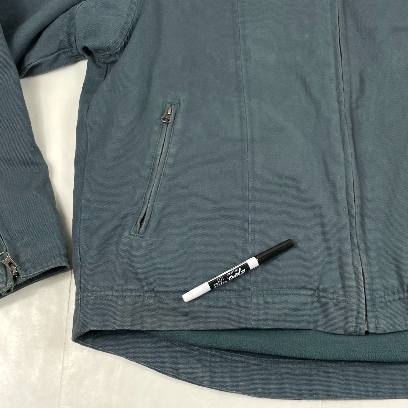 Vintage Duluth Jacket Mens Large Blue Canvas Workwear Bomber Zip Pockets Lined Zippered Cuffs L Size US L / EU 52-54 / 3 - 6 Thumbnail