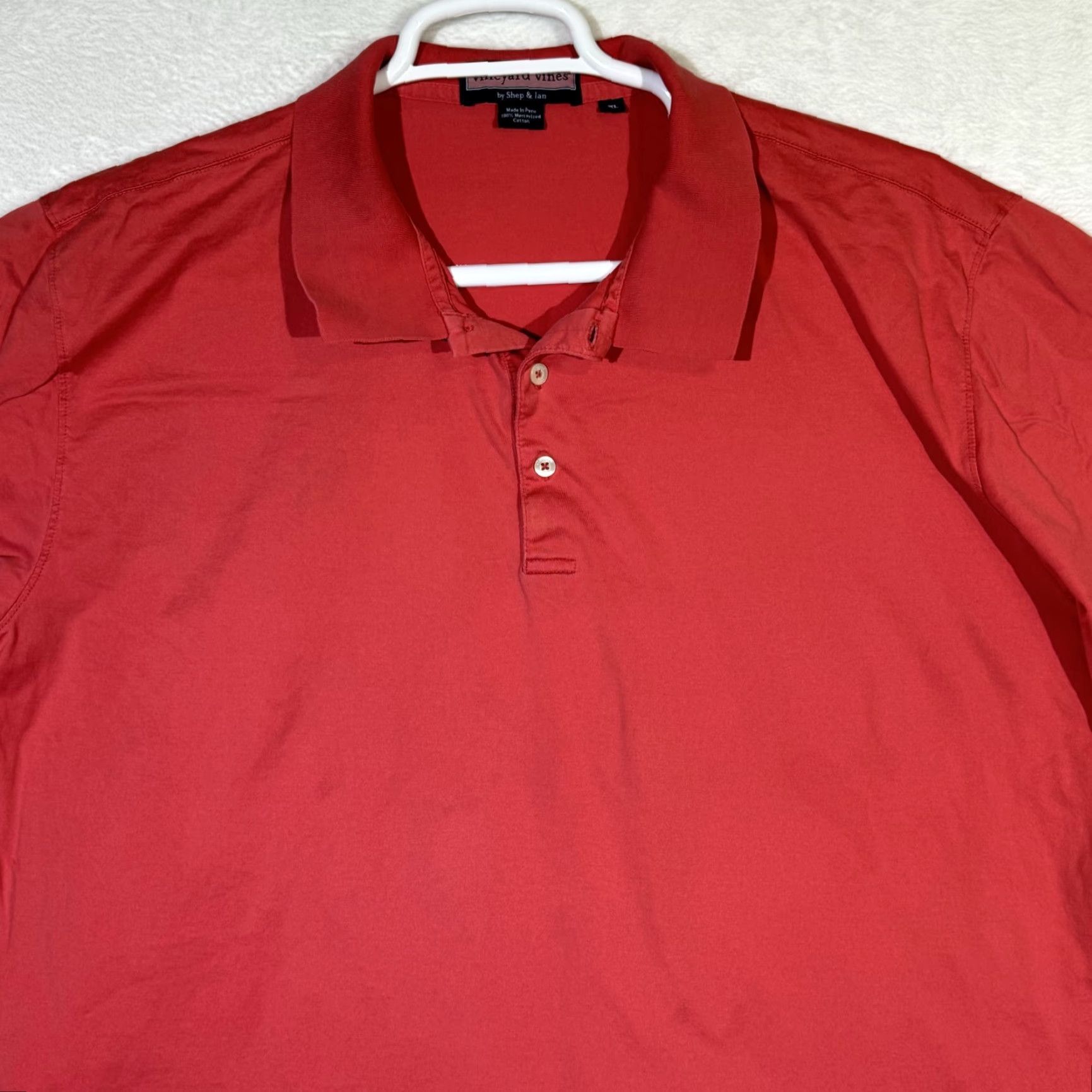 Vineyard Vines Vineyard Vines Polo Shirt XL Pink 100% Cotton Short Sleeve Embroidered Whale Logo, Collared, Button-Front, Regular Fit Mens Size US XL / EU 56 / 4 - 3 Thumbnail