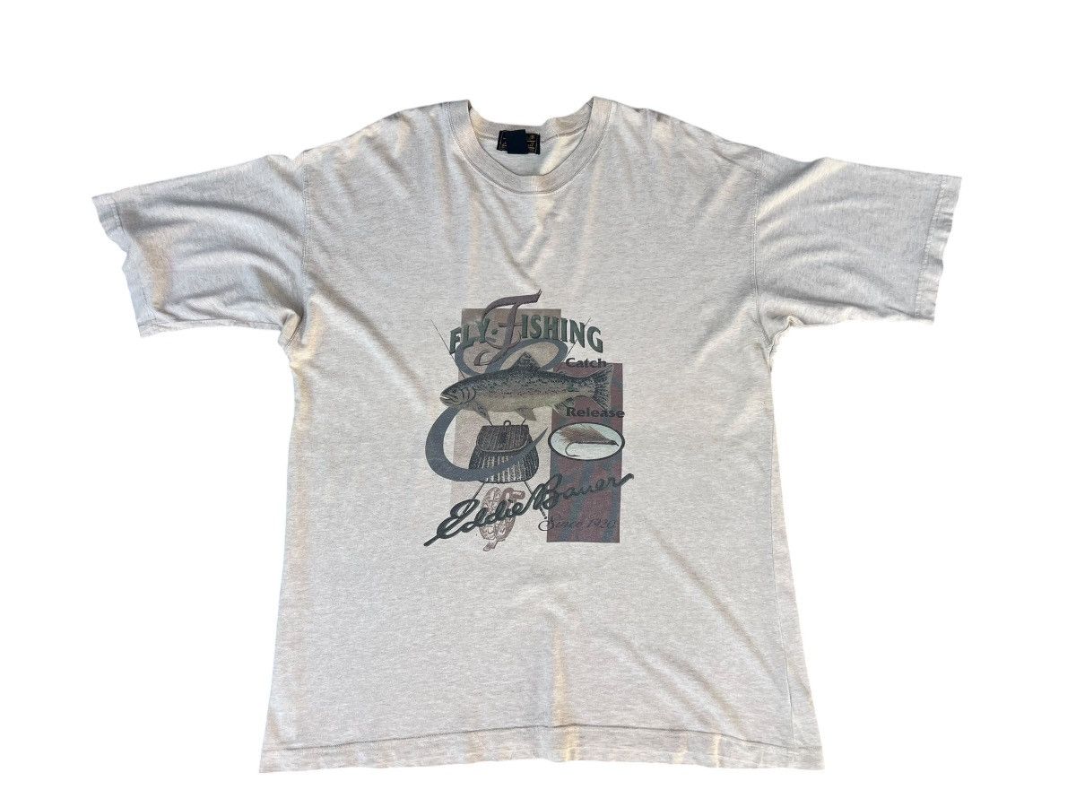 Eddie Bauer × Vintage Vintage 90s Eddie Bauer Fly Fishing t shirt Size US XL / EU 56 / 4 - 3 Thumbnail
