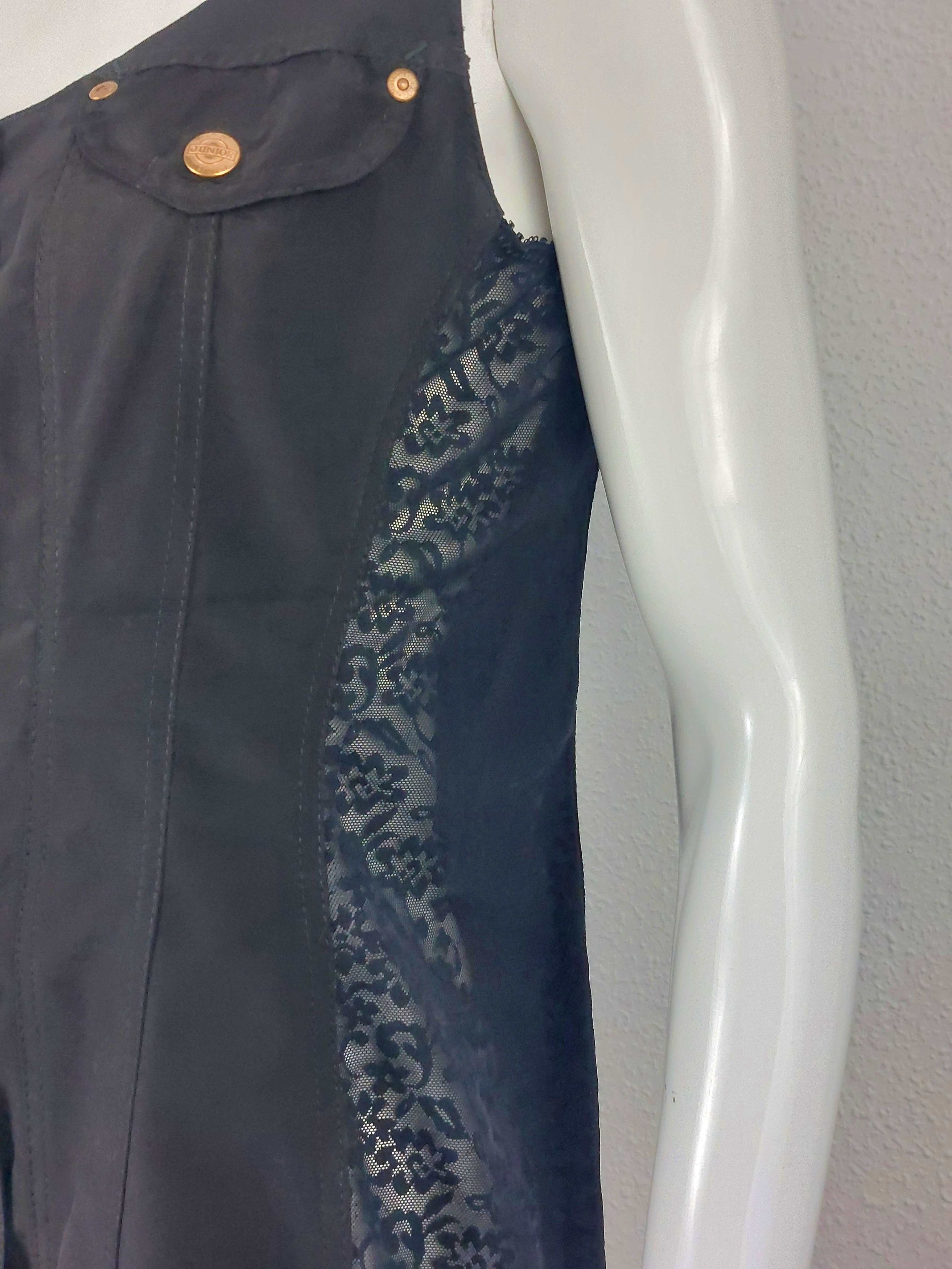 Jean Paul Gaultier Jean Paul Gaultier 80s Net Junior Corset Lace-Up Denim Dress Size S / US 4 / IT 40 - 3 Thumbnail