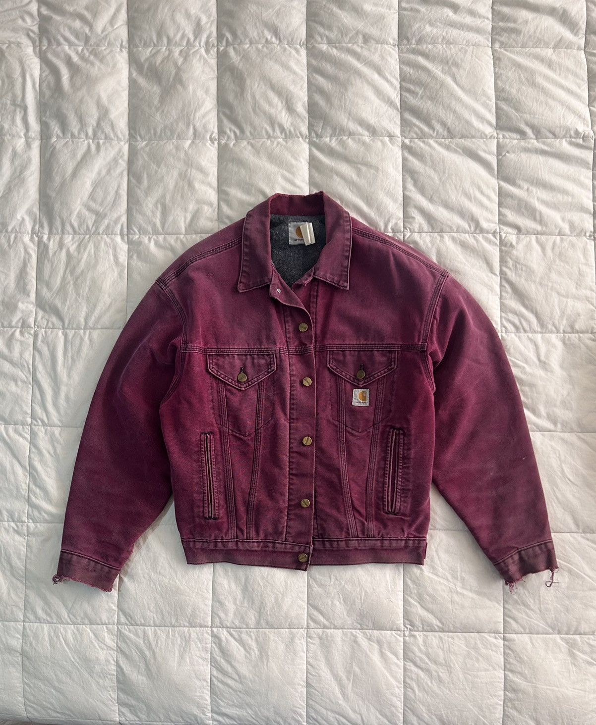 Carhartt Very rare Trucker Jacket JB181 Ruby VTG Carhartt 90s Size US M / EU 48-50 / 2 - 1 Thumbnail