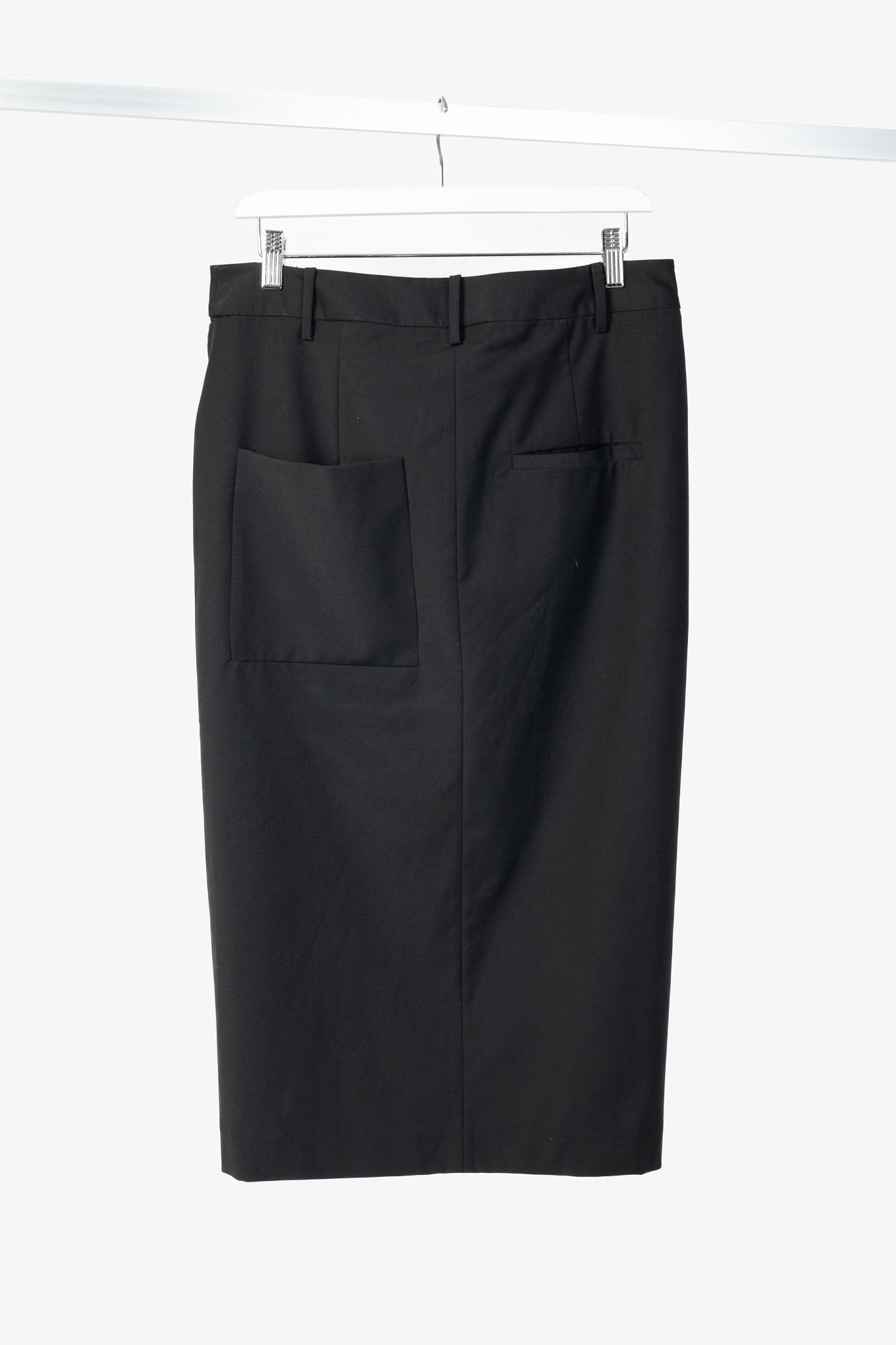 Tibi Tibi Black Tropical Wool Wrap Trouser Skirt Size 27" / US 4 / IT 40 - 2 Thumbnail