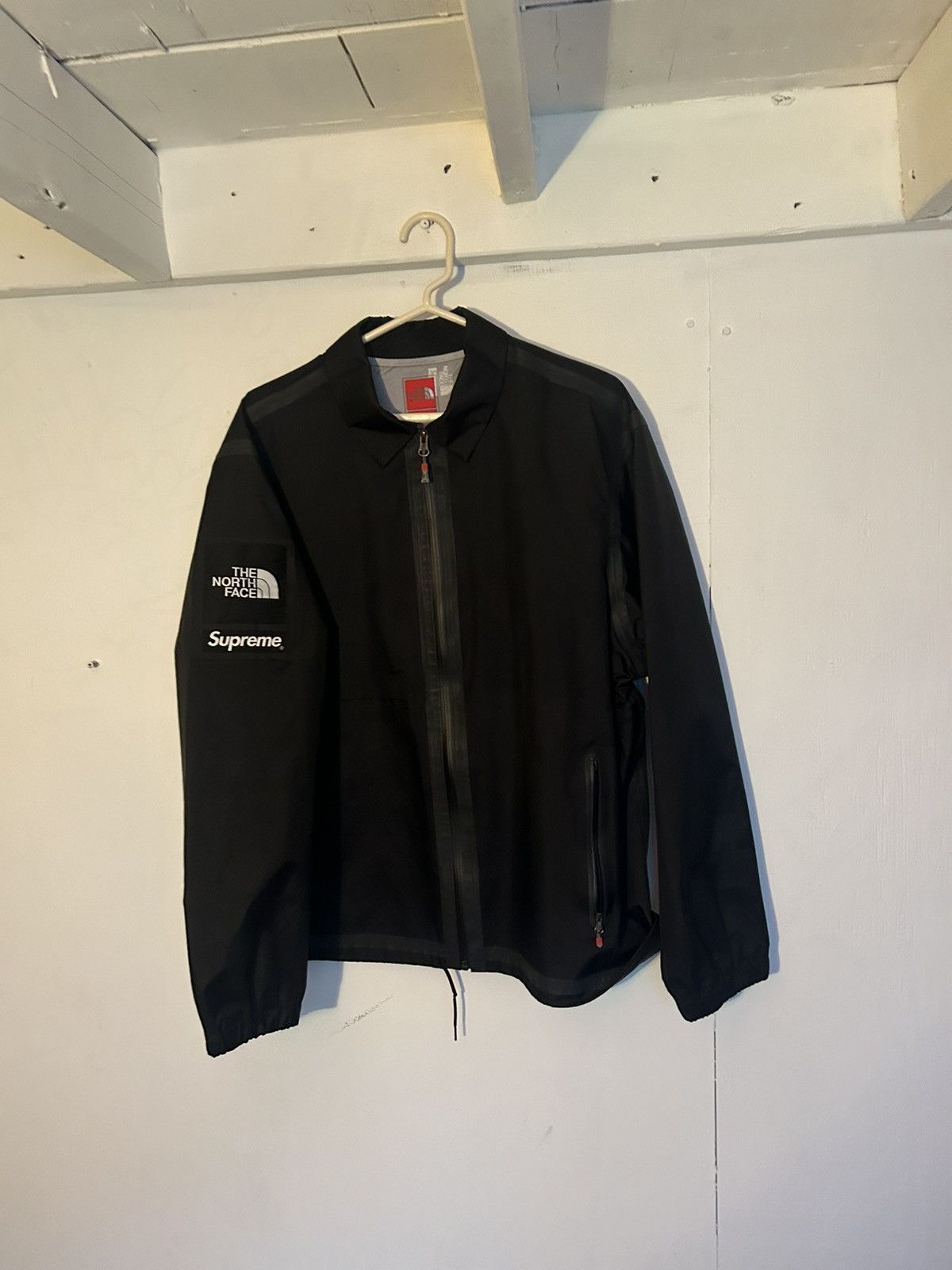 image of Supreme Tnf Shell Jacket in Black, Men's (Size Large)