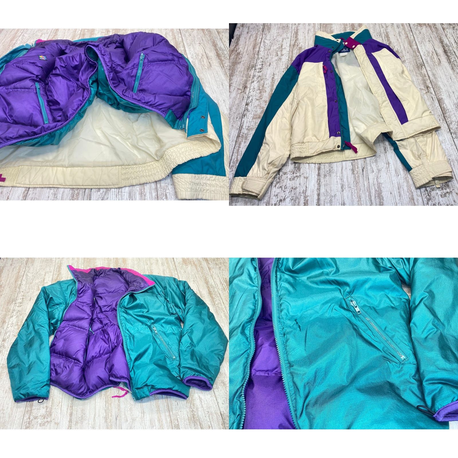 Vintage VINTAGE Woolrich Reversible Winter Coat Zip Out Liner Jacket XL 70s 80s Teal Size US XL / EU 56 / 4 - 8 Thumbnail
