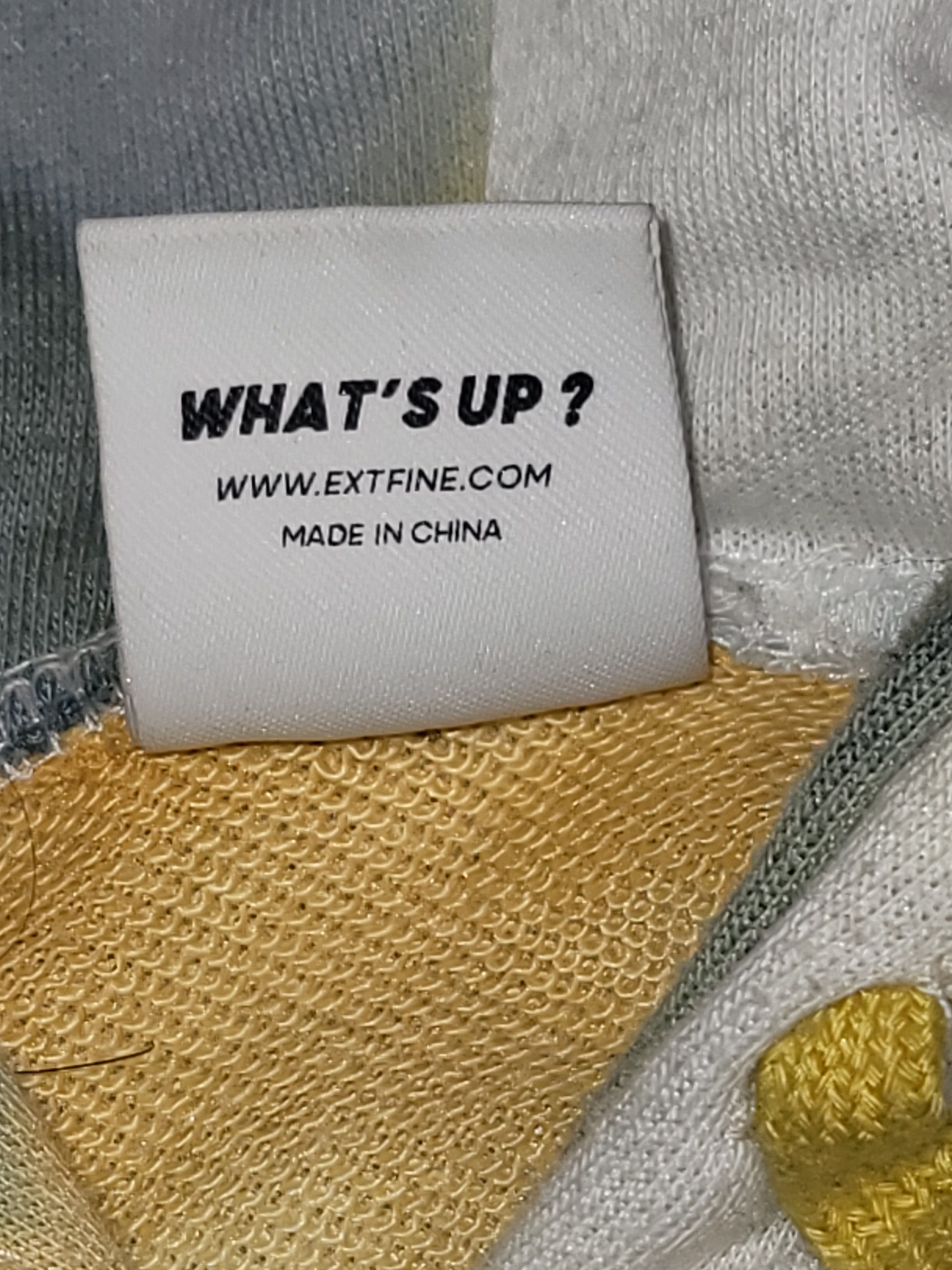 Designer Tie-Dye Anime Graphic Hoodie - Yellow, Gray, and White, Size Size US M / EU 48-50 / 2 - 8 Thumbnail