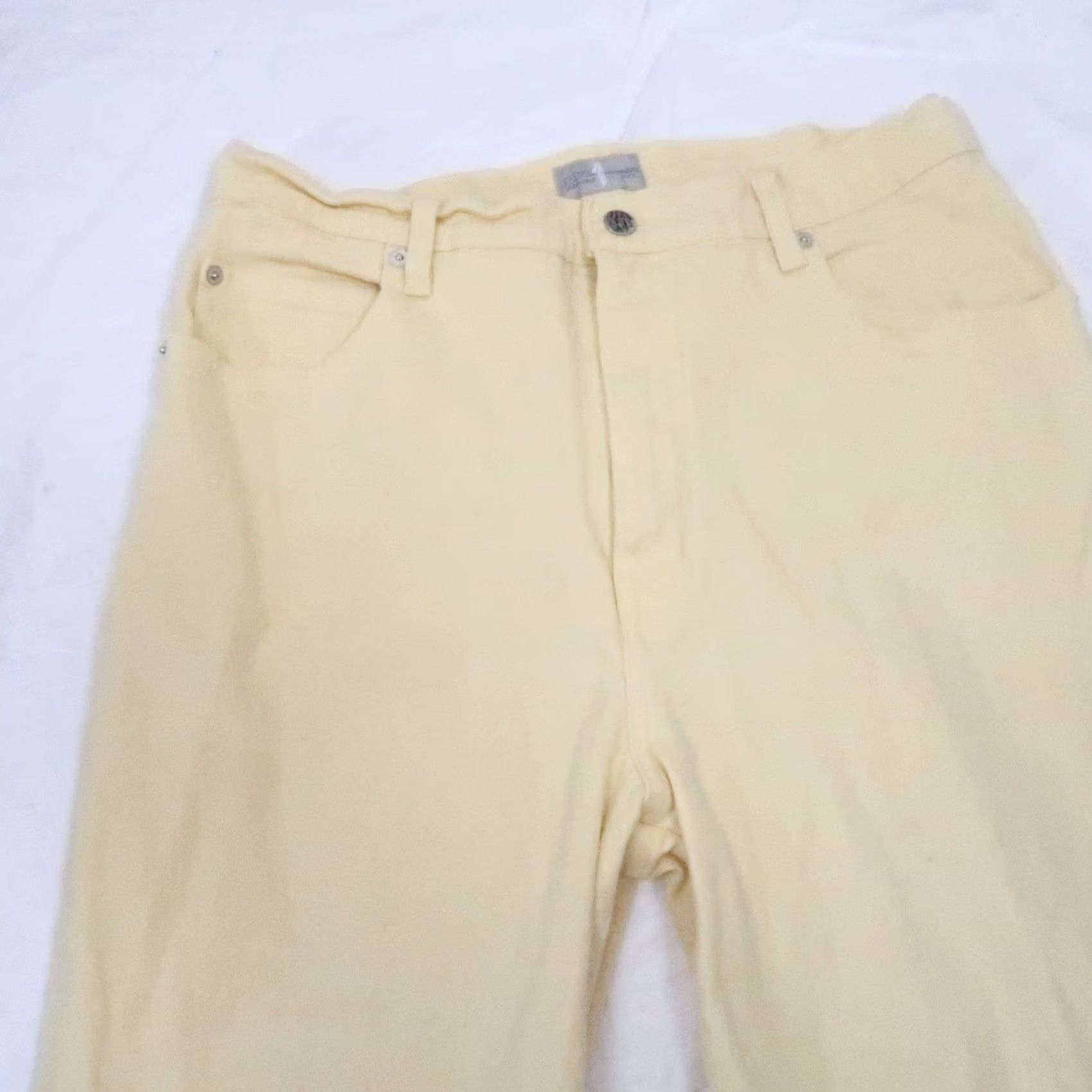 Vintage VINTAGE 90s French Dressing Jeans Straight Womens 30 in Yellow High Rise 14 Regular Inseam 33 Size 36" / US 14 / IT 50 - 2 Thumbnail