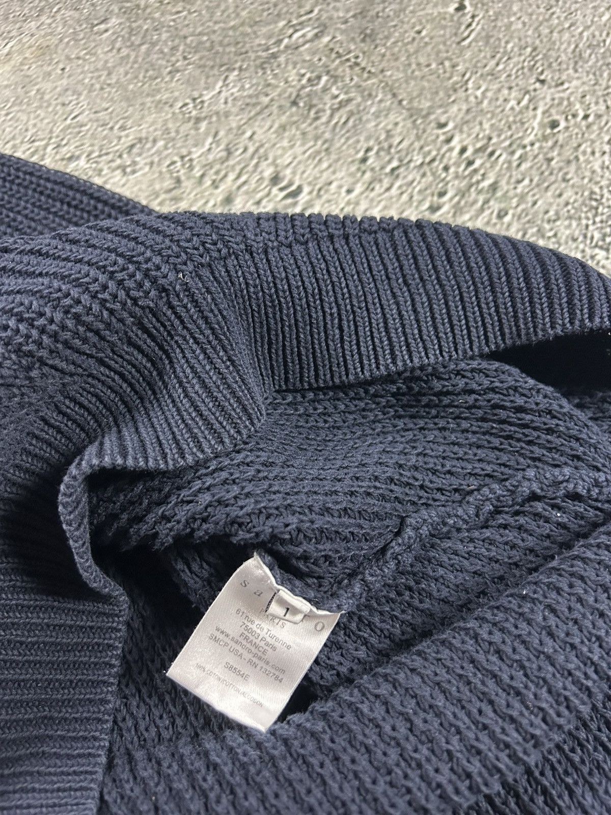 Sandro Sandro Paris zip sweater navy blue Size S / US 4 / IT 40 - 3 Thumbnail