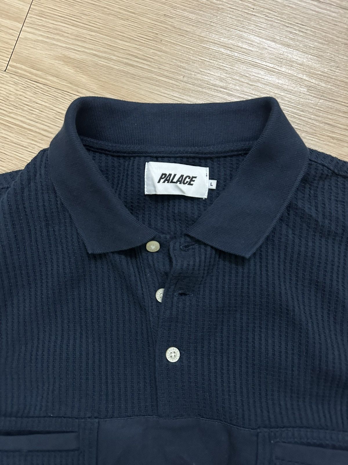 Palace Rare And Beautiful Palace Waffle On Polo Shirt Size US L / EU 52-54 / 3 - 13 Thumbnail