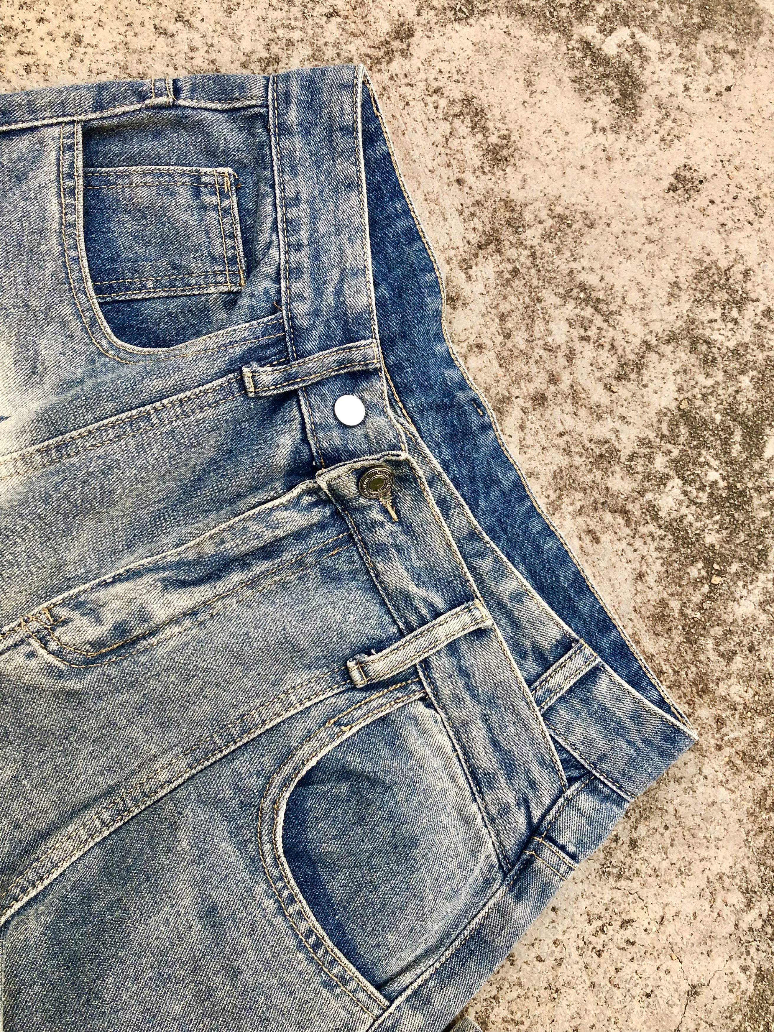 Hypebeast BAGGY⚡️BSEVENI RECONSTRUCTED DENIM Size US 29 - 4 Thumbnail