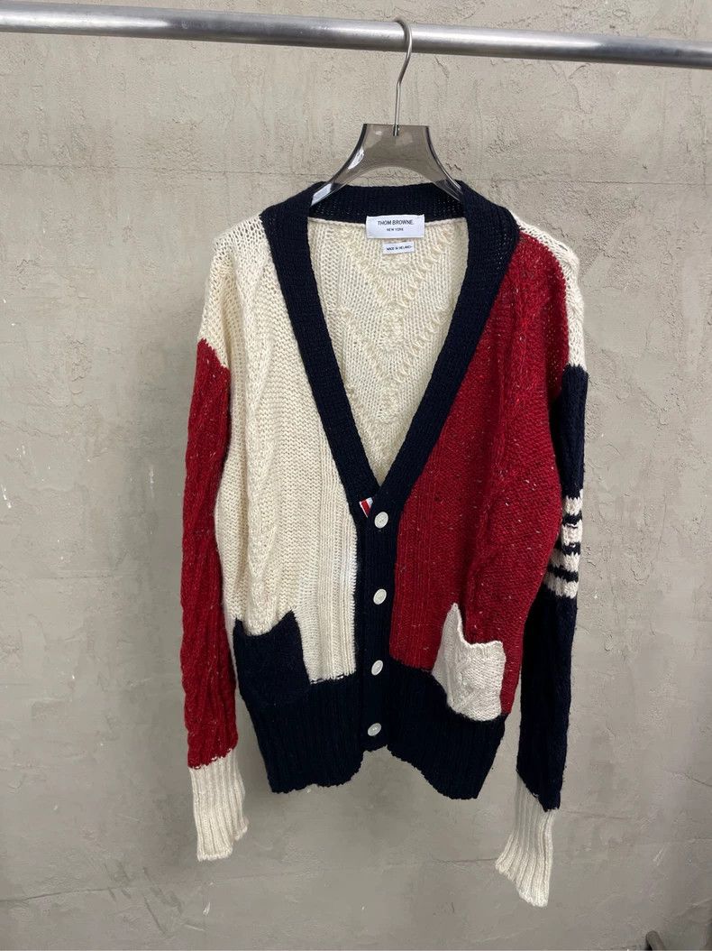 Thom Browne Thom browne Beige, red, Tibetan blue, color block, four-str Size L / US 10 / IT 46 - 1 Thumbnail