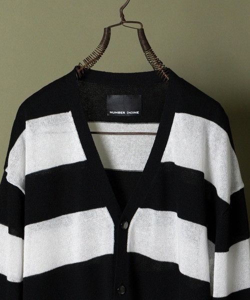 Number (N)ine Number nine SEE THROUGH STRIPED KNIT CARDIGAN Size US M / EU 48-50 / 2 - 2 Thumbnail