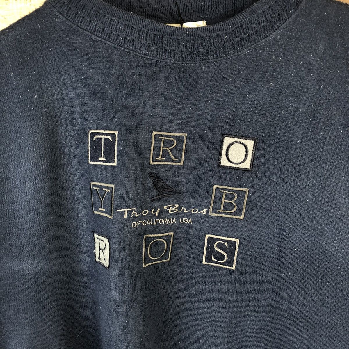Japanese Brand × Vintage Troy Bros vintage Dark Blue Sweatshirt #A2019 Size US L / EU 52-54 / 3 - 9 Thumbnail