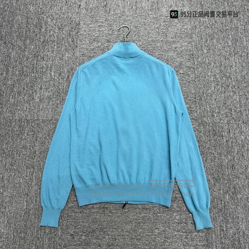 Loro Piana Loro Piana Men's Light Blue Zip Pilot Jacket. Size US M / EU 48-50 / 2 - 3 Thumbnail