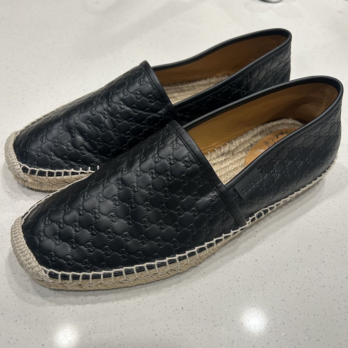 Gucci Monogram Espadrilles Size 8 VNDS