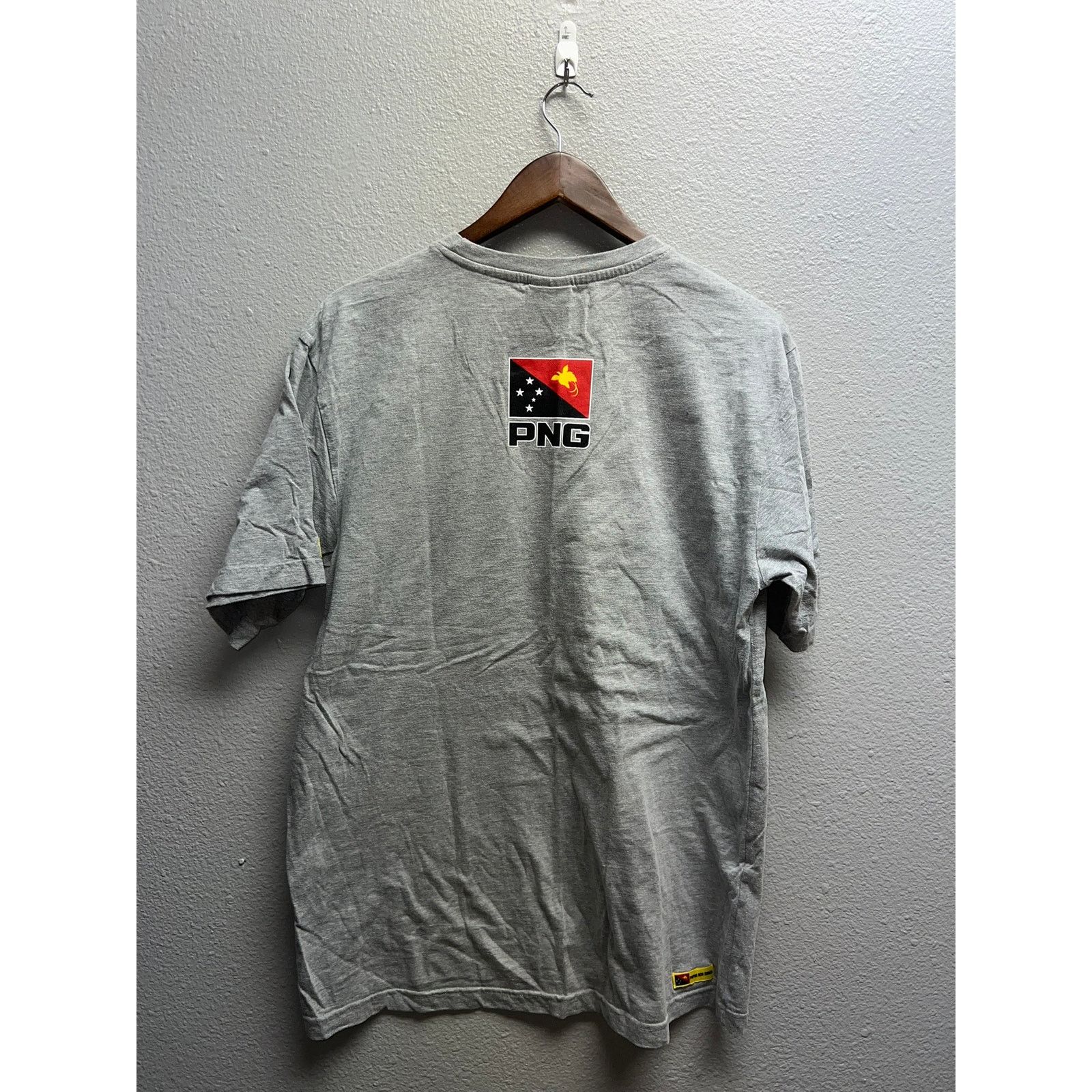 Vintage Papau New Guinea Shirt One People One Nation Gray Tee Large Size US L / EU 52-54 / 3 - 7 Thumbnail