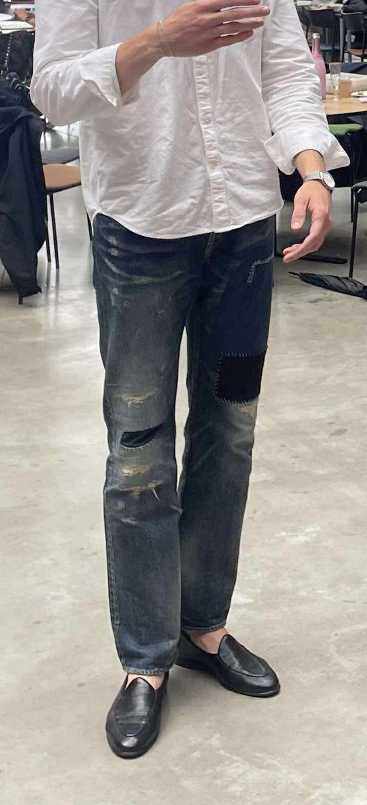 Levi's Vintage Clothing Distressed Sashiko Boro Jeans Size US 30 / EU 46 - 2 Thumbnail