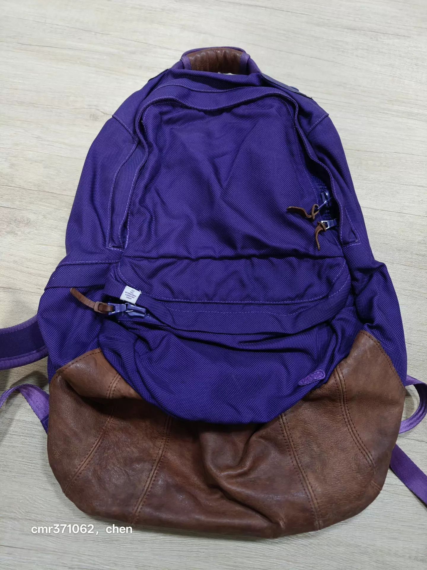 Visvim Purple Backpack with Leather Accents Size ONE SIZE - 1 Thumbnail