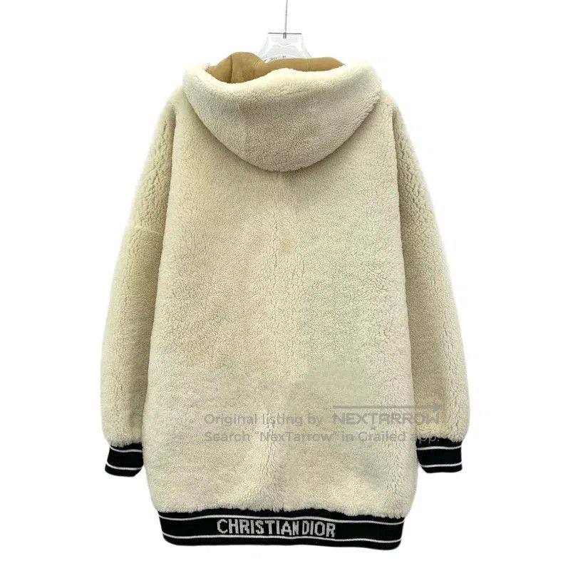 Dior Dior Colour-blocked wool leather bee embroidery hooded zip Size XS / US 0-2 / IT 36-38 - 4 Thumbnail