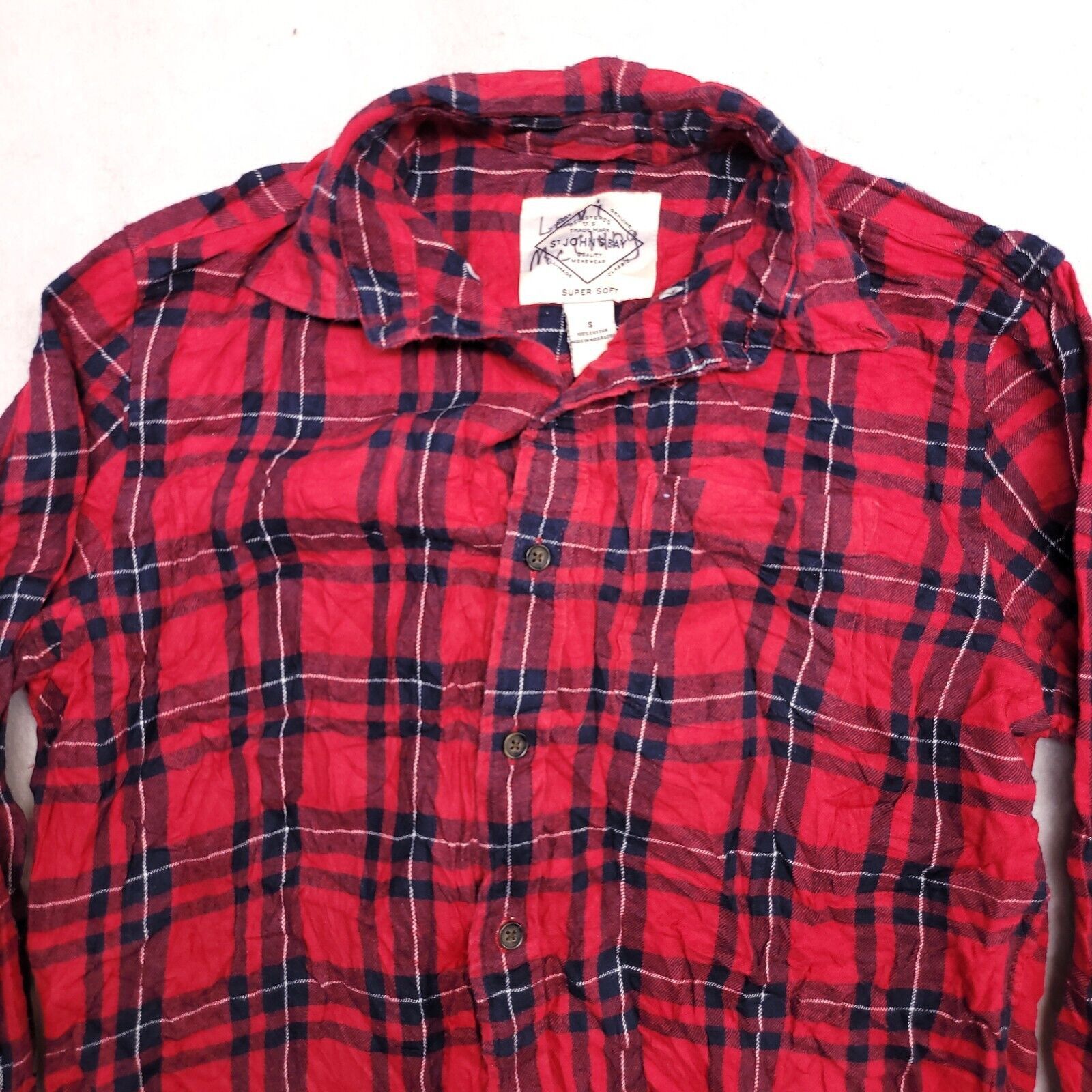 St. Johns Bay St Johns Bay Buffalo Check Flannel Shirt Mens Size S Red Size US S / EU 44-46 / 1 - 1 Thumbnail