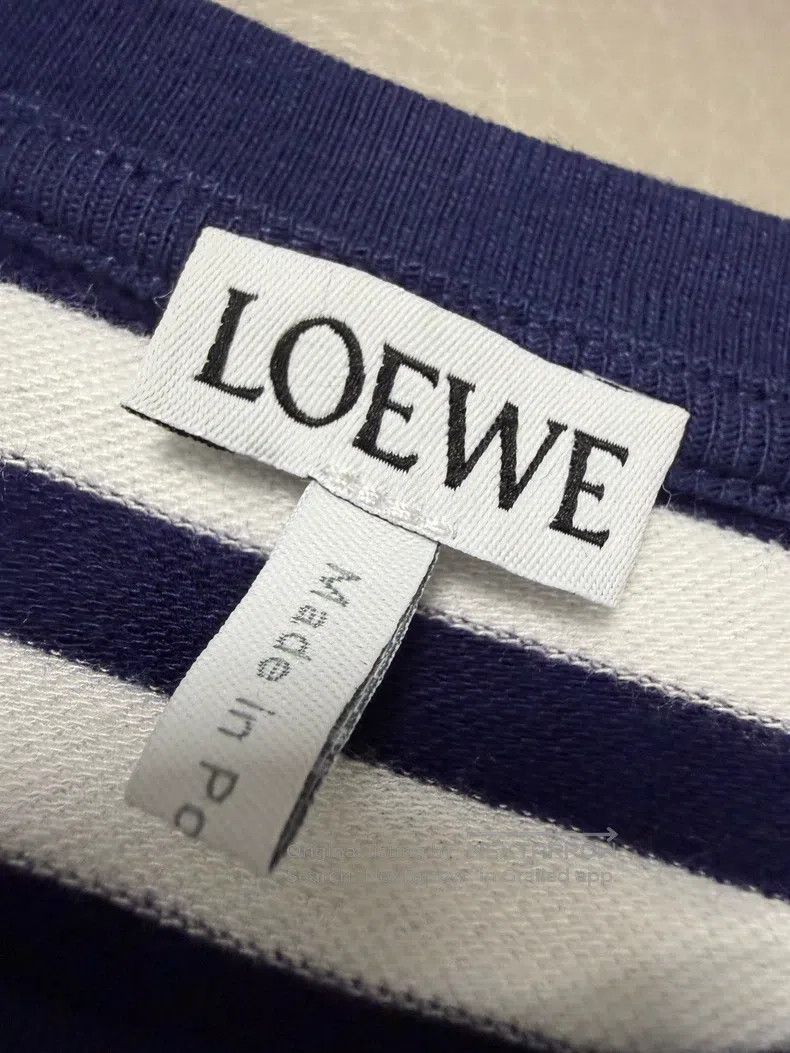 Loewe Loewe Striped round neck logo embroidery short sleeve Size XS / US 0-2 / IT 36-38 - 3 Thumbnail
