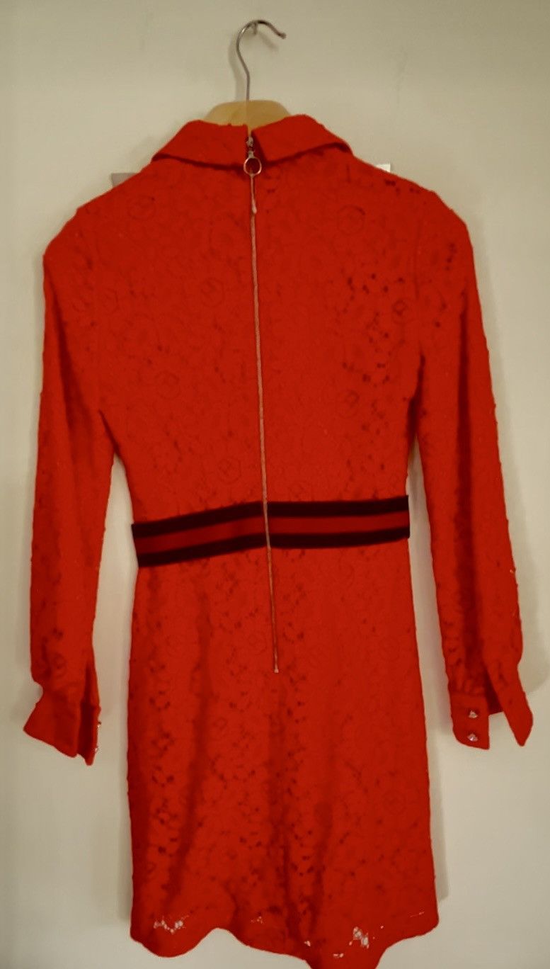 open lace back dress Gucci Yellow/Orange Checkered Tweed Shift Dress main image 0