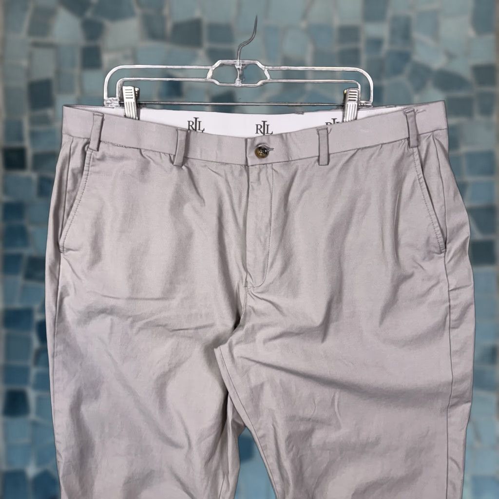 Ralph Lauren Ralph Lauren Black Label Pant Men 40x32 Tech Golf Chino Trousers Lauren LRL Lycra Slashes Pocket Flat Front Gray Cotton Nylon Spandex Size US 40 / EU 56 - 1 Thumbnail