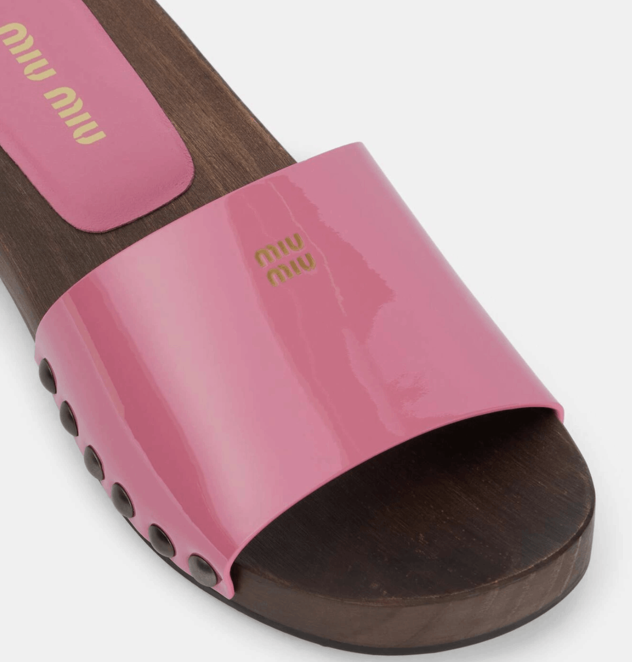 Miu Miu MIU MIU 5Z425E Fuschia Patent Leather Clogs. 36 Sandals Size US 6 / IT 36 - 1 Thumbnail