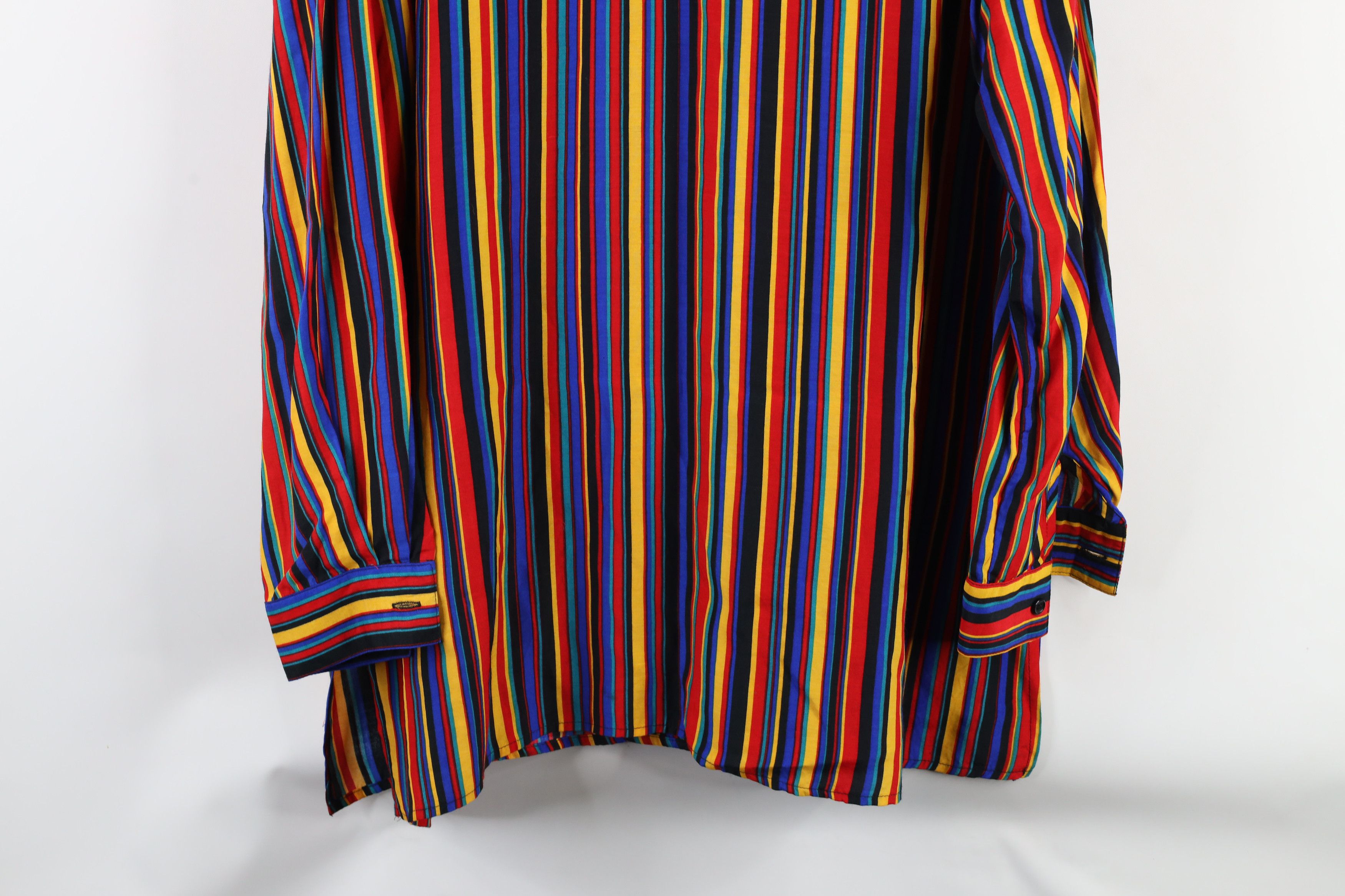 Vintage Vintage 90s Streetwear Striped Collared Button Shirt USA Size M / US 6-8 / IT 42-44 - 9 Thumbnail