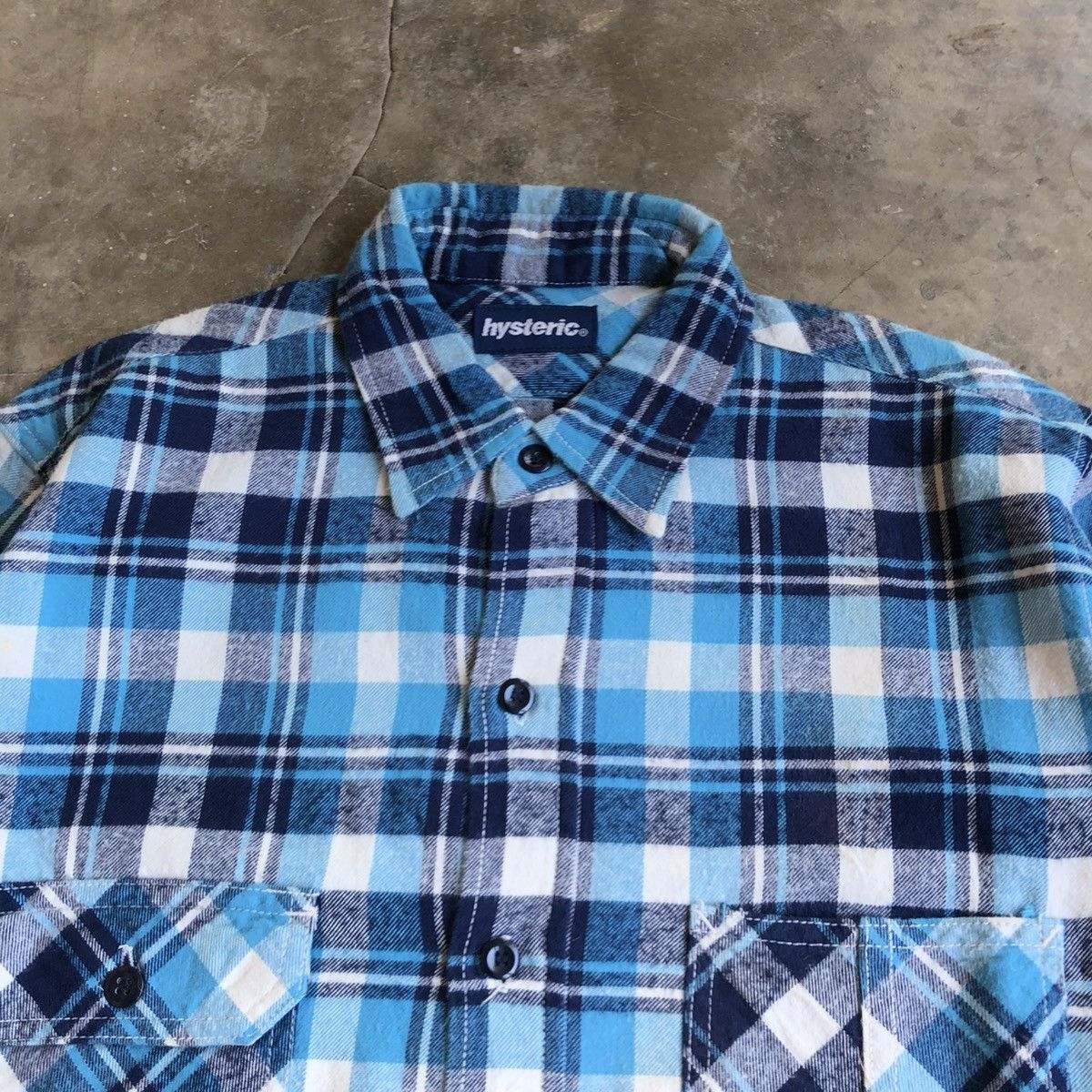 Hysteric Glamour Vintage Hysteric Glamour Veterano Flanel Plaid Shirt Blue Size US L / EU 52-54 / 3 - 5 Thumbnail